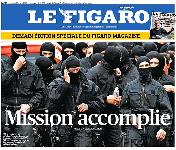 Le Figaro, 23 March 2012